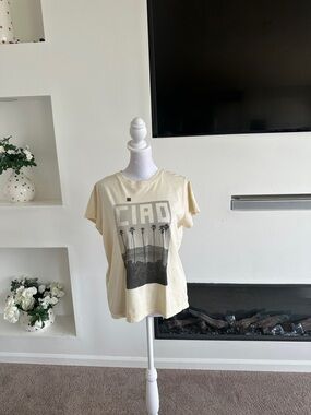 Clare v. Ciao Graphic Short-Sleeve Tee in Cream